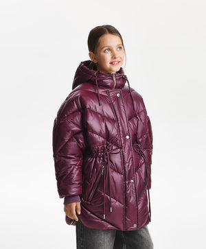Gulliver Demi-season coat Burgundy for Girls Junior - Monet
