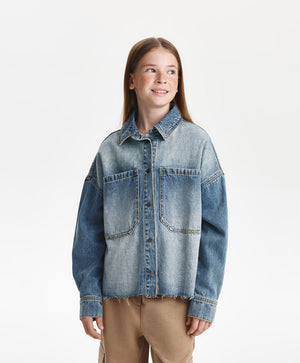 Gulliver Denim shirt Light blue for Girls Junior - Show Jumping