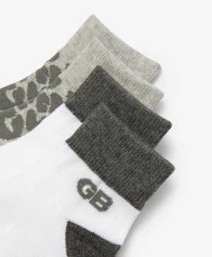 Gulliver Socks, set of 2 pairs Gray for Boys-Snow Leopard
