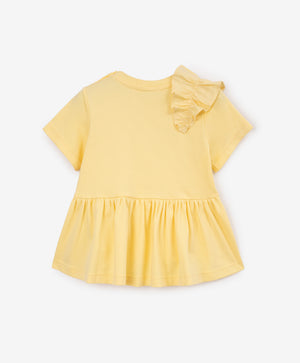 Gulliver Yellow Short Sleeve T-shirt for Girl Baby-Buttercups