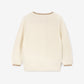 Gulliver Thin Knit Milk-Colored Cardigan for Baby Girls