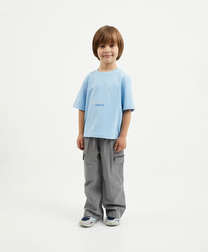 Gulliver Short Sleeve T-shirt Light Blue  for Boy Mini -Pixels