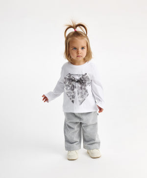 Gulliver Long sleeve t-shirt White for Girls Baby - Snow Leopard
