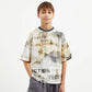 Gulliver Relaxed Fit Short Sleeve T-Shirt with Original Graphic for Boy Junior-Decoupage