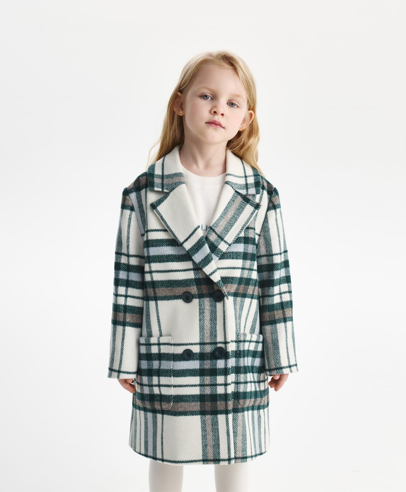 Gulliver Demi-season coat Sea wave color for Girls Mini - Polar Owl