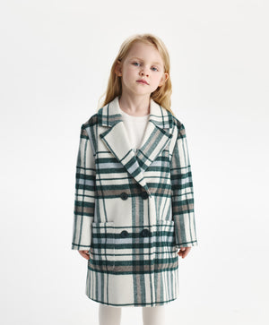 Gulliver Demi-season coat Sea wave color for Girls Mini - Polar Owl