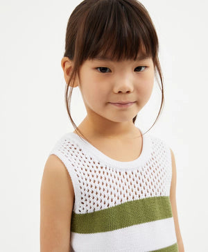 Gulliver Green Striped Knitted Top for Girl Mini-Ecuador