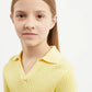 Gulliver Yellow Knitted Long Sleeve Polo for Girl Junior-Arboretum