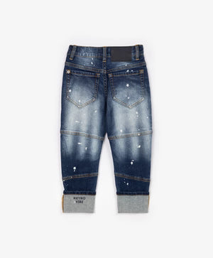 Gulliver Cuffed Distressed Blue Jeans for Boys