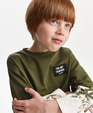 Gulliver Long sleeve t-shirt Khaki for Boys Mini - Layout