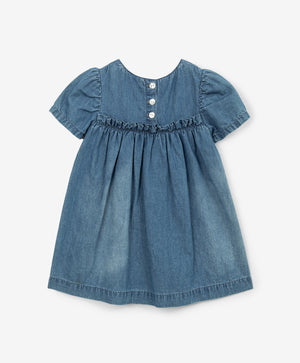 Gulliver Light Blue Dress for Girl Baby-Buttercups