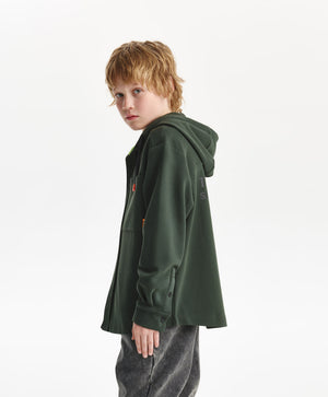 Gulliver Khaki Knitted Shirt with hood for Boys Junior-Viaduct