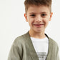 Gulliver Khaki Cardigan with Uneven Dye Effect for Boy Mini-Expedition