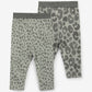 Gulliver Baby leggings, set of 2 pairs Gray for Girls-Snow Leopard