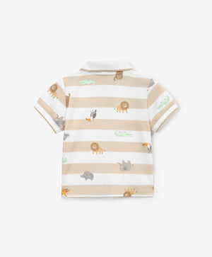 Gulliver Beige Polo T-shirts for Boy Baby-Africa