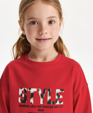 Gulliver Long sleeve t-shirt Red for Girls Mini - Irbis