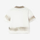 Gulliver White Piqué Polo Shirt with Vintage Print for Boy Mini-Expedition