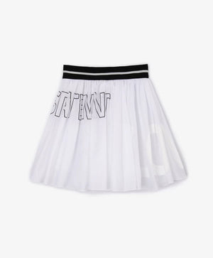 Gulliver White Skirt from Shell Fabric with Cotton Lining for Girls