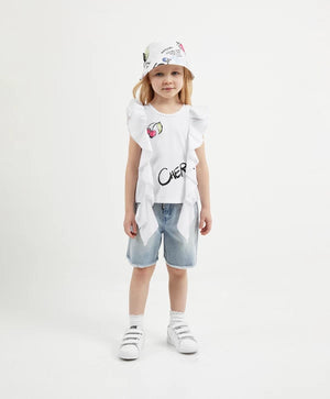 Gulliver White Tank Top for Girl Mini-Smoothie