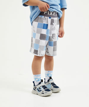 Gulliver Multicolor French Terry Shorts with Elastic Waist for Boy Mini-Pixels
