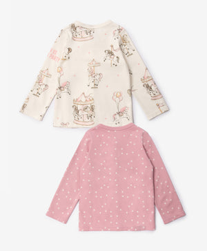 Gulliver Newborn t-shirt, set of 2 psc Multicolored for Girls-Carousel