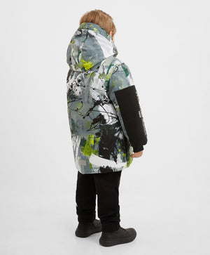 Gulliver Winter Semi-Coat for Boys with Abstract Print