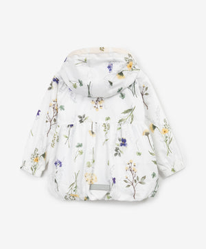Gulliver White Windbreaker for Girl Baby-Buttercups