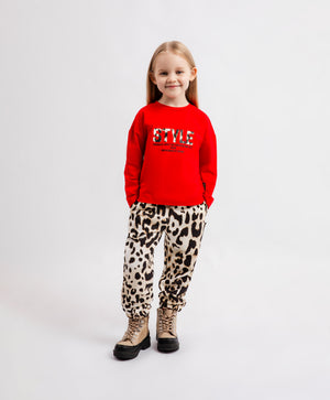 Gulliver Trousers Beige for Girls Mini - Irbis