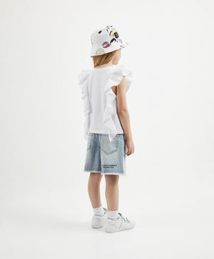 Gulliver Light Blue Denim Shorts for Girl Mini-Smoothie