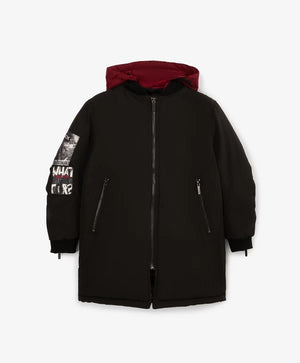 Gulliver Black Mid-Season Puffer Coat for Boys