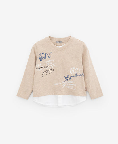 Gulliver Beige Longsleeve t-shirt for Boy