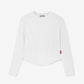 Gulliver White Long-Sleeve T-Shirt with Print for Girls