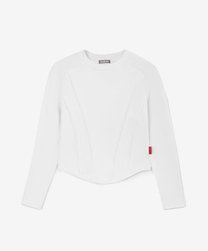 Gulliver White Long-Sleeve T-Shirt with Print for Girls