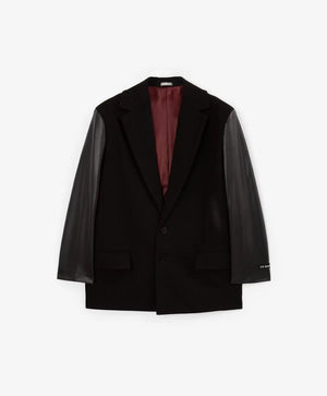 Gulliver Black Blazer with Faux Leather Sleeves for Boys
