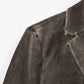 Gulliver Cropped Vintage Gray Eco-Leather Blazer for Girls