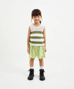 Gulliver Green Striped Knitted Top for Girl Mini-Ecuador