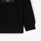 Gulliver Black Fleece Hoodie with Shiny Shell Detailing for Boys