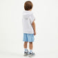 Gulliver Light Blue Pique Shorts with Elastic Waist for Boy Mini-Pixels