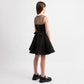 Gulliver Girls Fitted Black Dress with Textured and Mesh - Rose Quartz