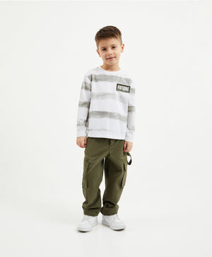 Gulliver Striped Long Sleeve T-Shirt for Boy Mini-Expedition