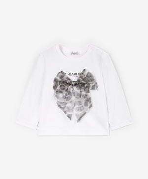Gulliver Long sleeve t-shirt White for Girls Baby - Snow Leopard