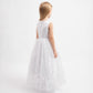 Gulliver Dress White for Girls Mini-Rose Quartz