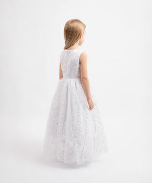 Gulliver Dress White for Girls Mini-Rose Quartz