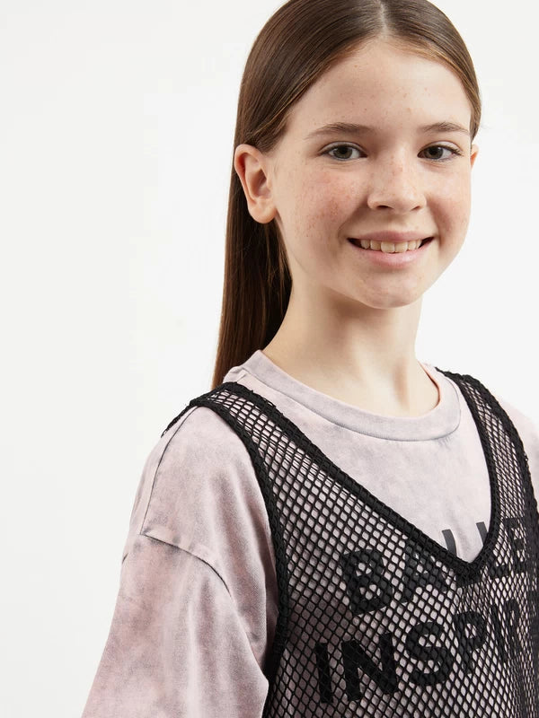 Gulliver Multicolor Short Sleeve Double-Layer Dress for Girl Junior-Ballet