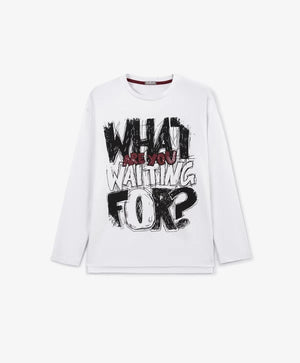 Gulliver White Printed Long Sleeve for Boys