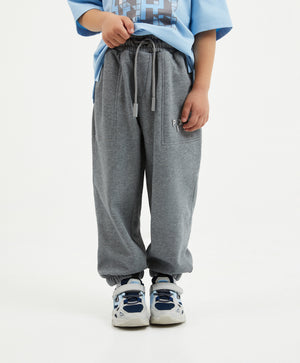 Gulliver Gray French Terry Jogger Pants for Boy Mini-Pixels