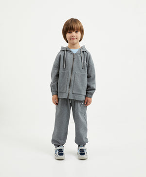 Gulliver Gray Zip Up Hoodies for Boy Mini-Pixels