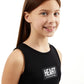 Gulliver Black Cropped Tank Top for Girl Junior-Hot Heart