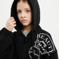 Gulliver Black Zip Up Hoodies for Girl Junior-Arboretum