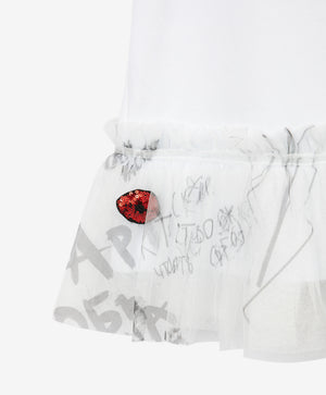 Gulliver White Dress for Girl Mini Party-Art Object